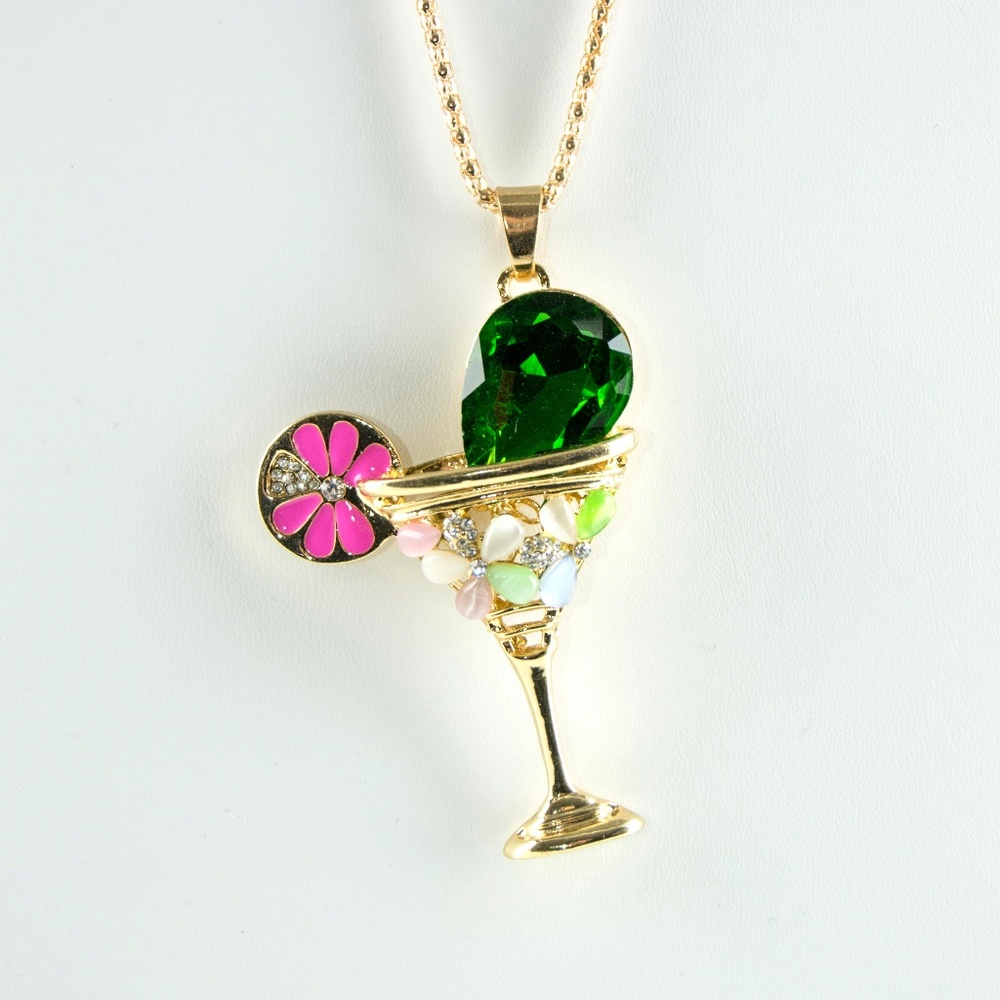 Cocktail Pendant Necklace
